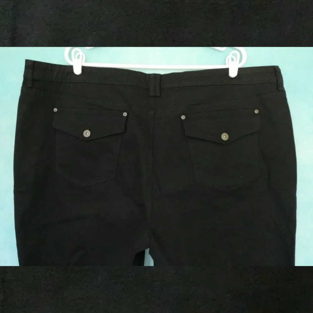 Style & Co. Black Denim Skimmer Shorts 24W